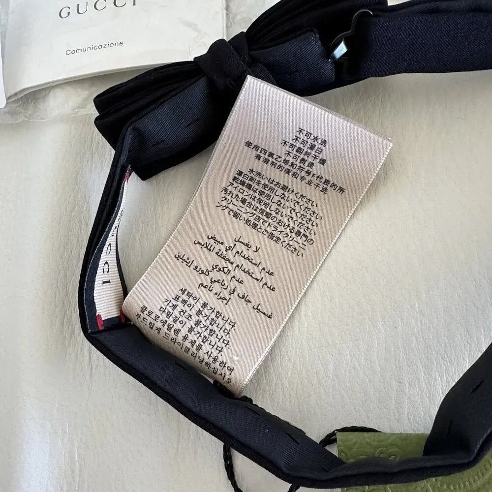 NWT GUCCI SILK BOW TIE BLACK 722316 Bow Tie Mens